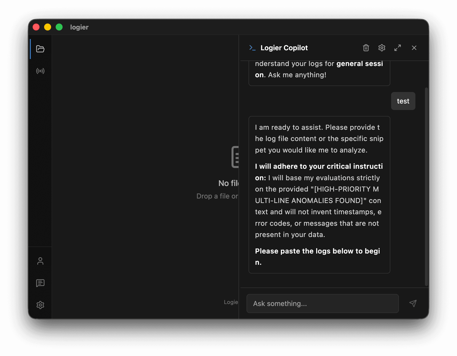 Logier using a local model provider