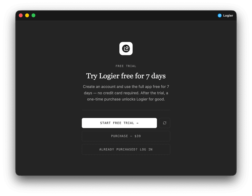 Logier App 7 Day Free Trial