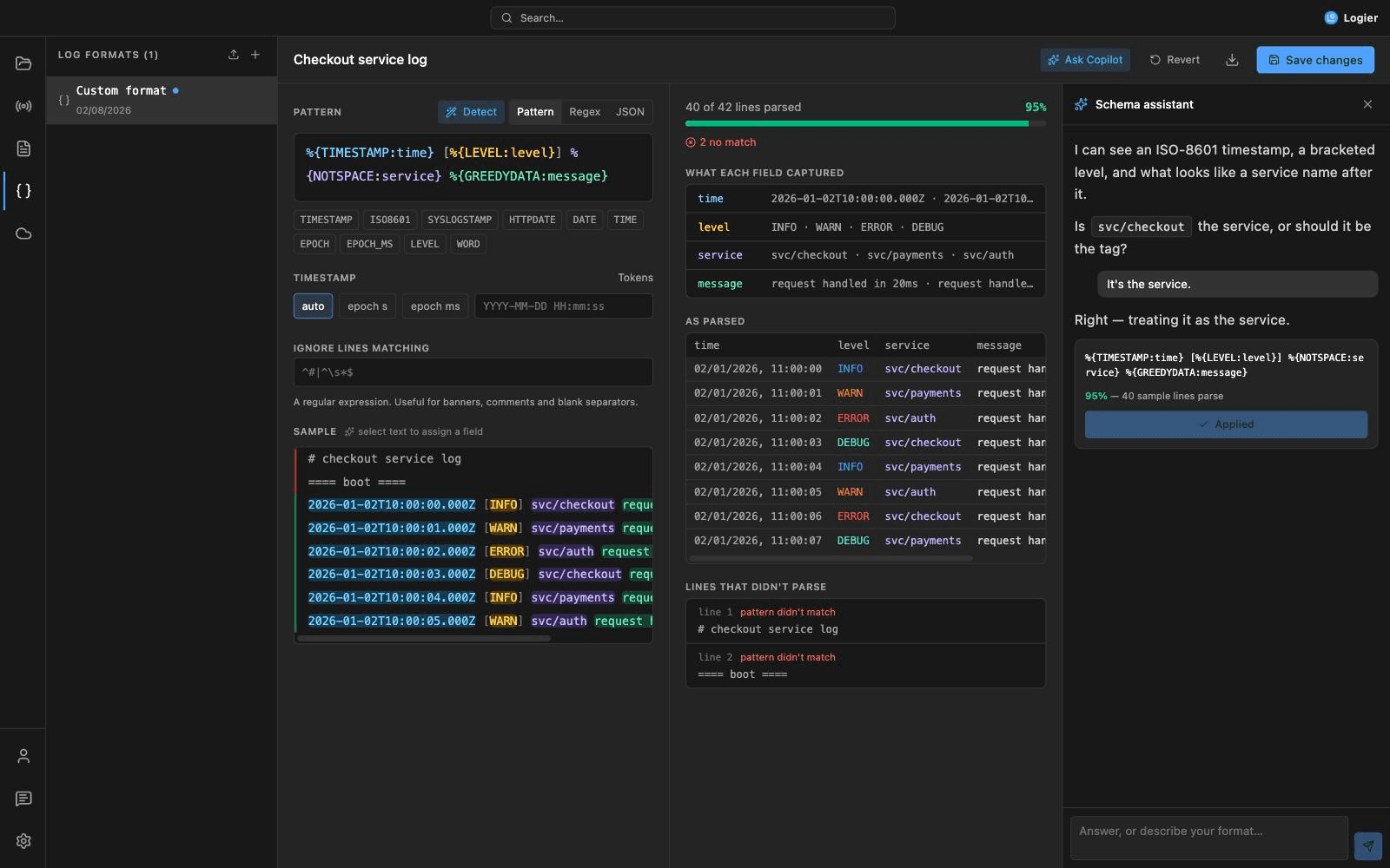 Logier App Custom Schema Editor