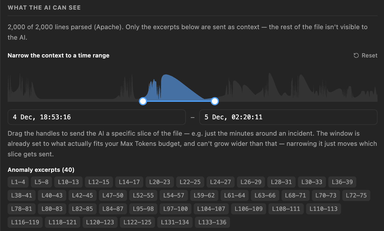 Logier Copilot Context Window Range Select