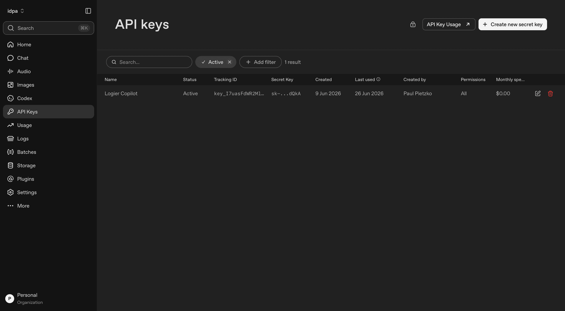 Creating an OpenAI API key