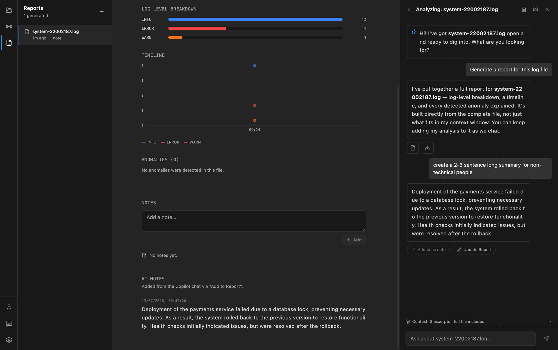 Logier Generate Content for Reports with Copilot