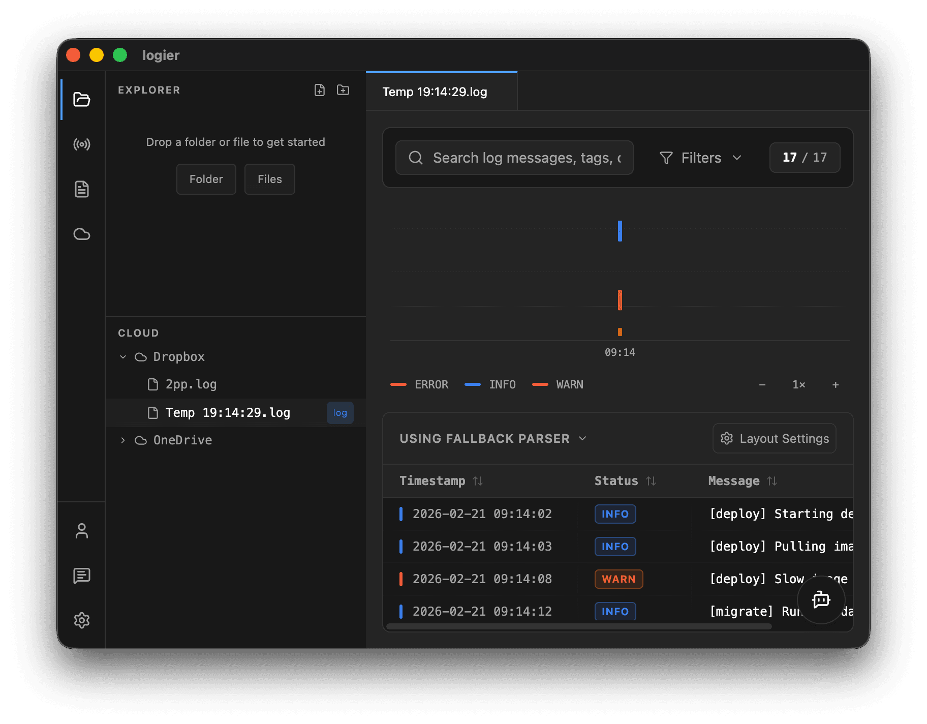 Logier App use Cloud Stored Files